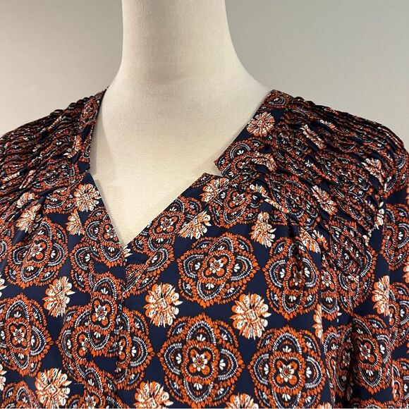 DR2 Floral Long Sleeve mini Dress bohemian style size large - Picture 2 of 15